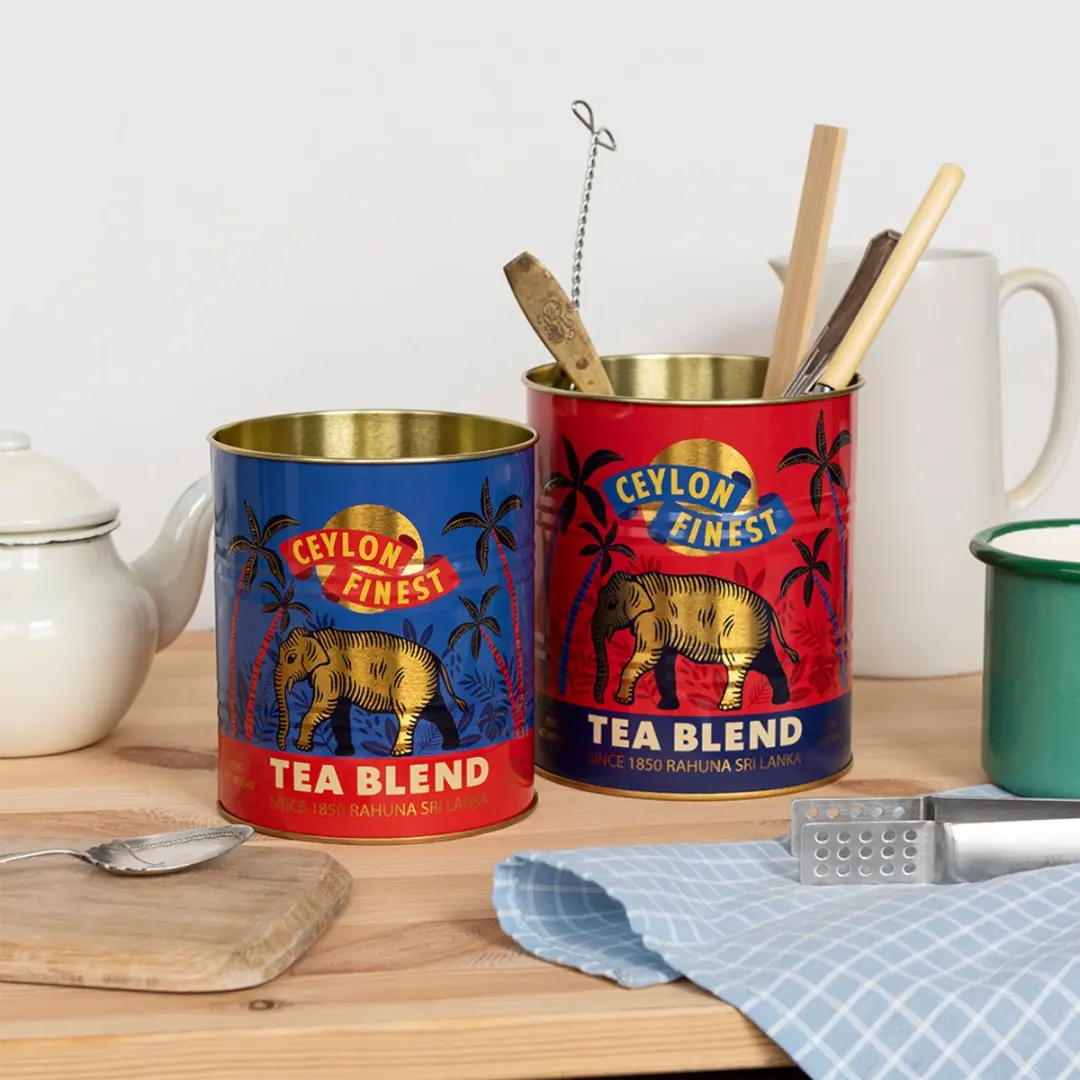 Rex London Retro Bewaarblikken Ceylon Finest - Rood/Goud