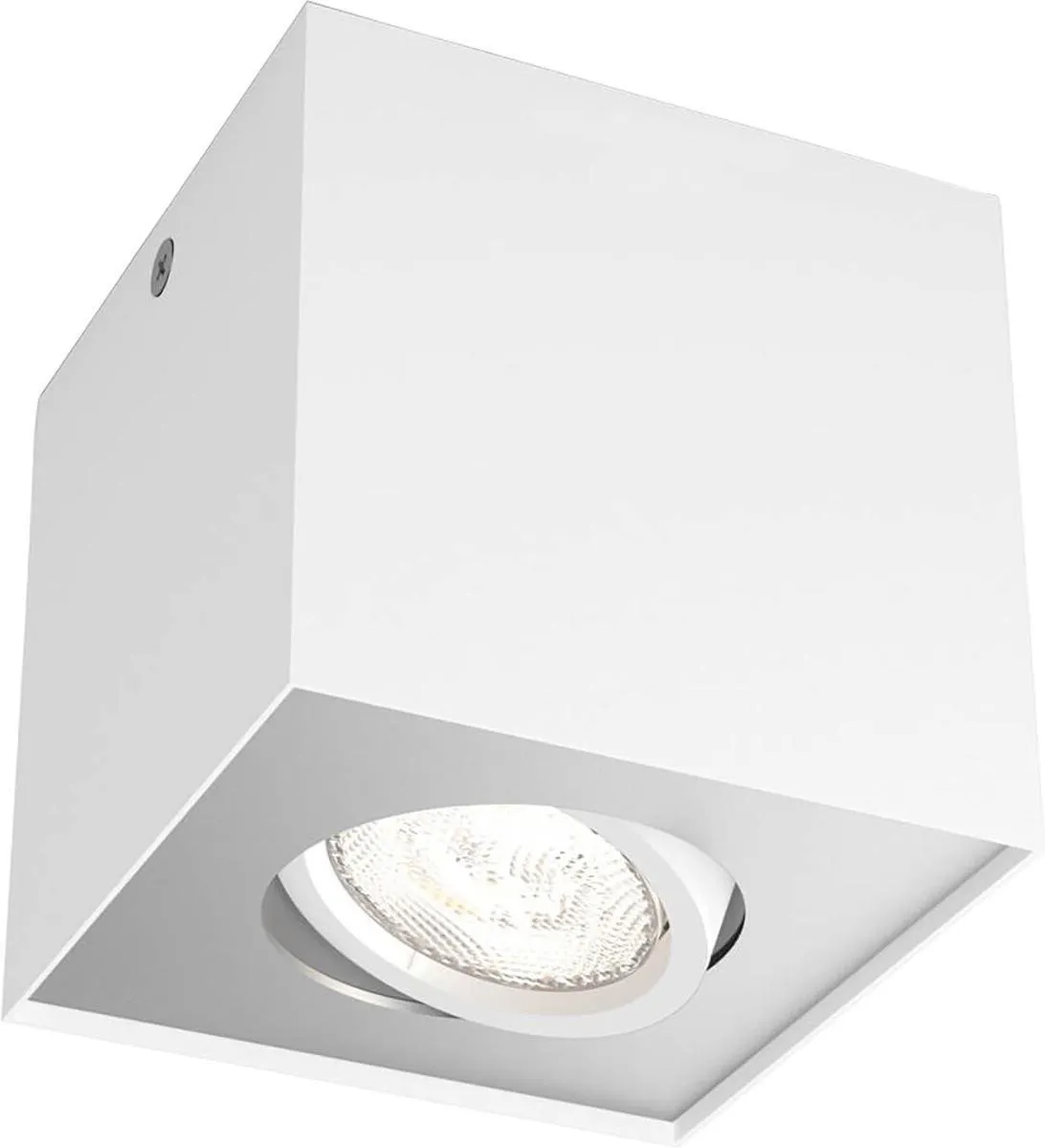 Philips Box opbouwspot - 1-lichts - wit