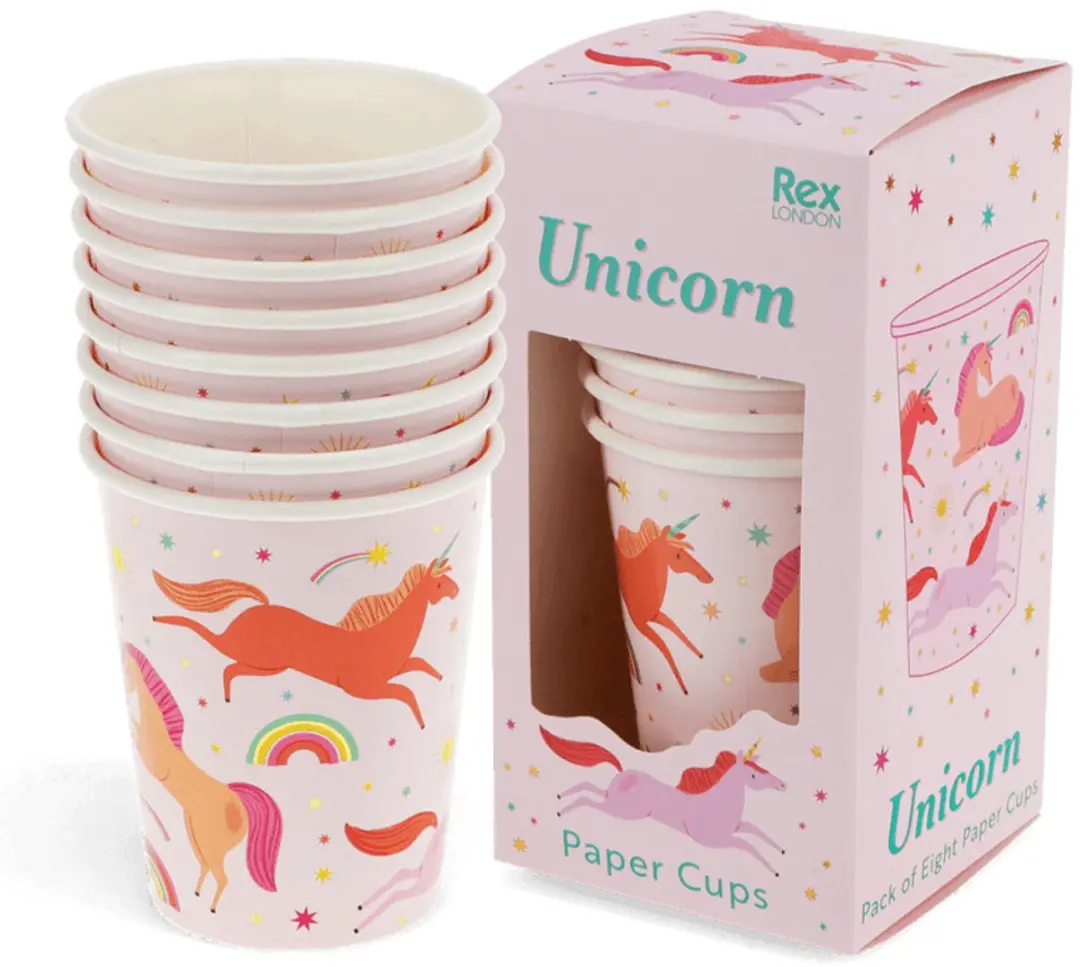 Rex London Papieren Bekers Unicorn
