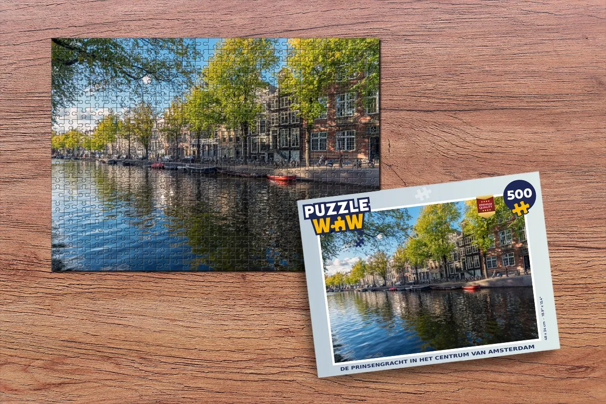 PuzzleWow Legpuzzel De Prinsengracht 500 Stuks - Multicolor