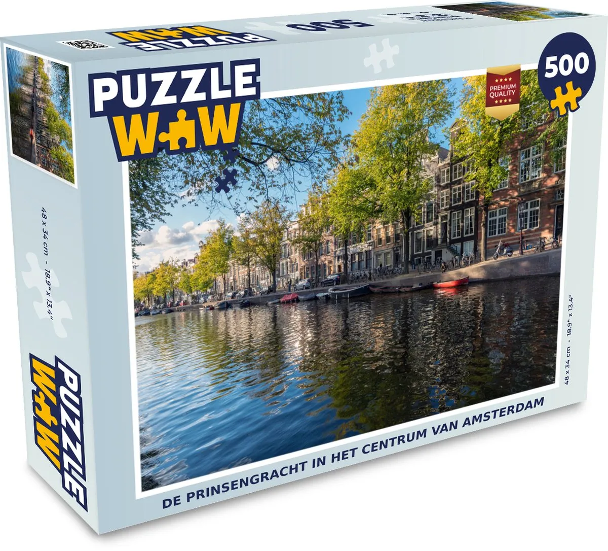 PuzzleWow Legpuzzel De Prinsengracht 500 Stuks - Multicolor