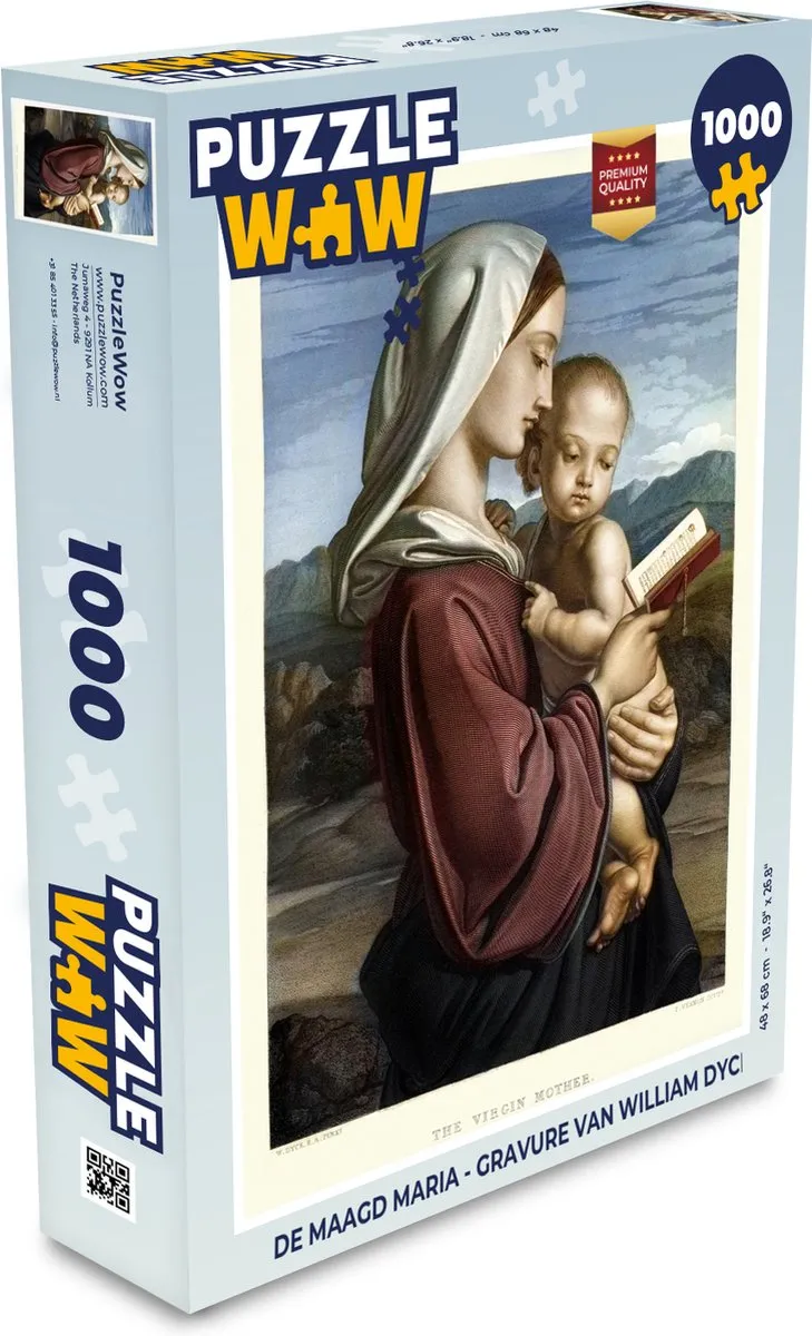 PuzzleWow De Maagd Maria Legpuzzel 1000 Stuks - Multicolor
