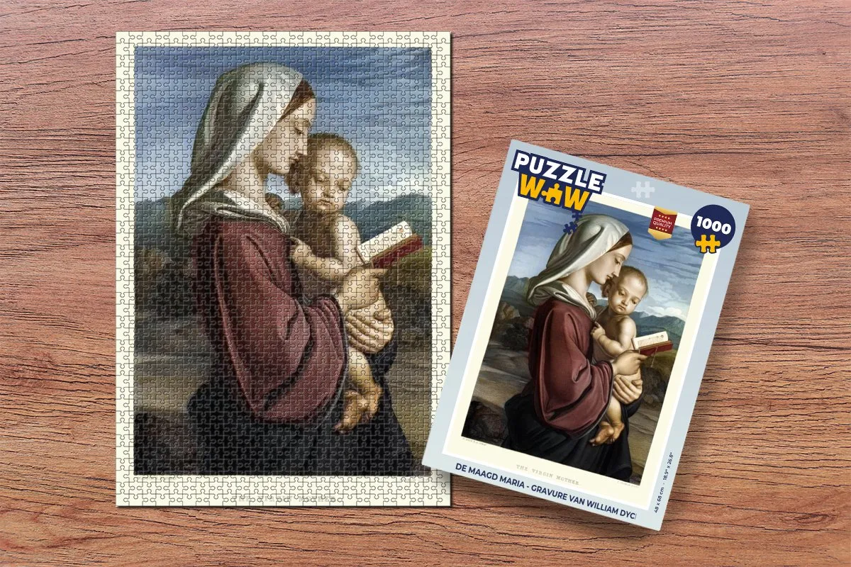 PuzzleWow De Maagd Maria Legpuzzel 1000 Stuks - Multicolor