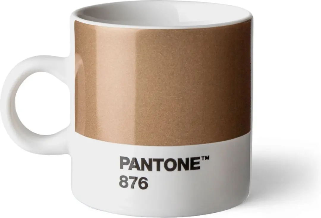 Pantone Espressokop 120 Ml Keramiek Brons/wit