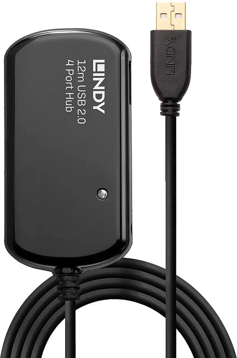Lindy USB 2.0 Aktieve Verlengingshub 42783 - 4 Poorten - Zwart - afbeelding 5 van 6