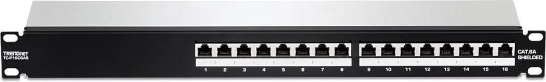 Trendnet TC-P16C6AS Patchpaneel 16 Poorten Cat.6a - Zwart - afbeelding 3 van 6