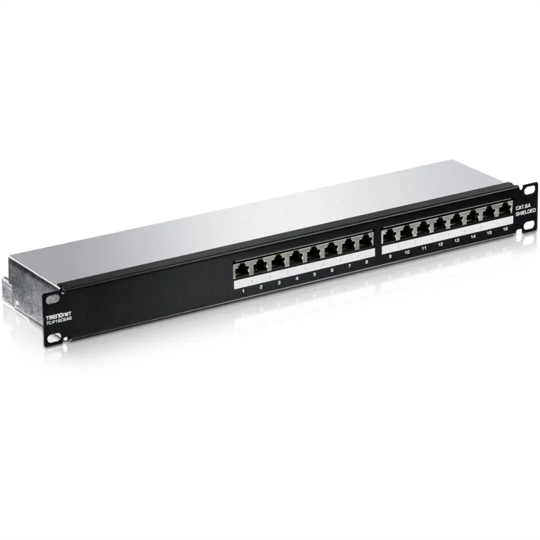 Trendnet TC-P16C6AS Patchpaneel 16 Poorten Cat.6a