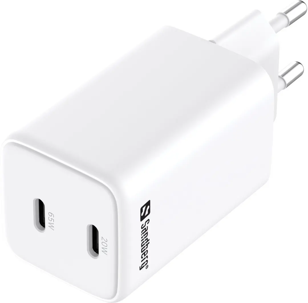 Sandberg AC-oplader 65W PD - 2x USB-C - Wit - afbeelding 3 van 6