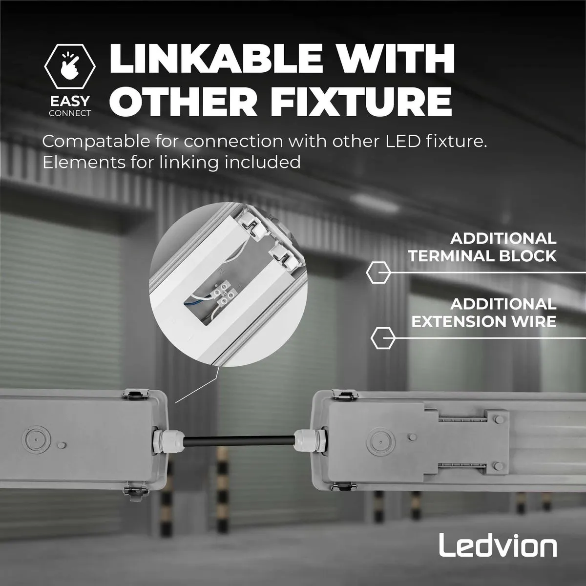 Ledvion LED TL Armatuur 120cm 2x12W 6500K - Grijs - afbeelding 4 van 6