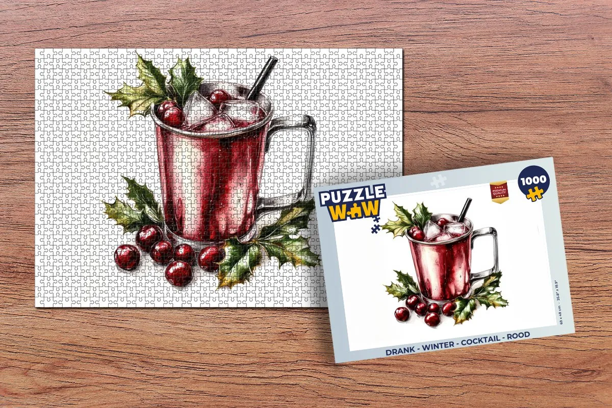 PuzzleWow Winter Cocktail Legpuzzel 1000 Stuks - MPN 8721169386560
