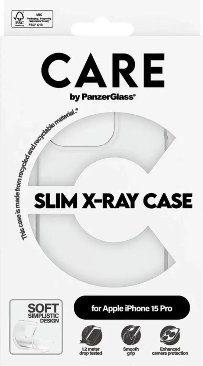 PanzerGlass CARE Fashionable Case 1434 iPhone 15 Pro - Transparant - afbeelding 2 van 4