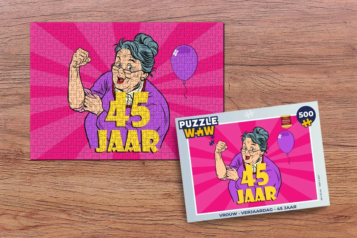 PuzzleWow Verjaardag Legpuzzel 500 Stuks - Multicolor