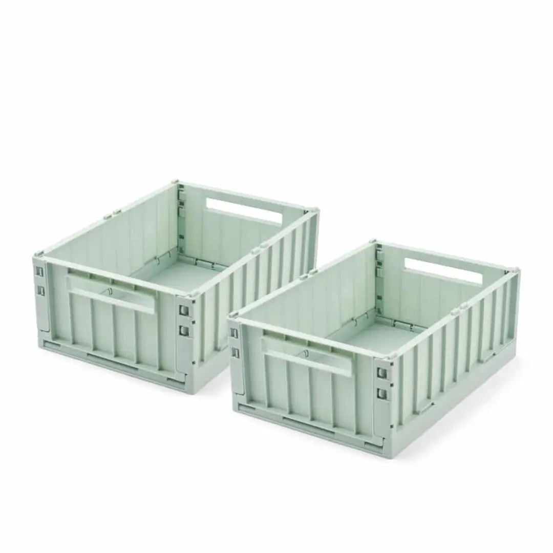 Liewood Opvouwbaar Kratje Weston Medium Light Peppermint (set van 2)