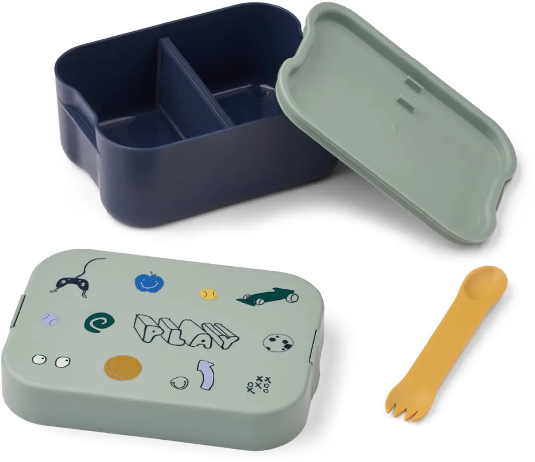 Liewood Kamil Lunchbox - Play / Dusty Peppermint - 1,3 l