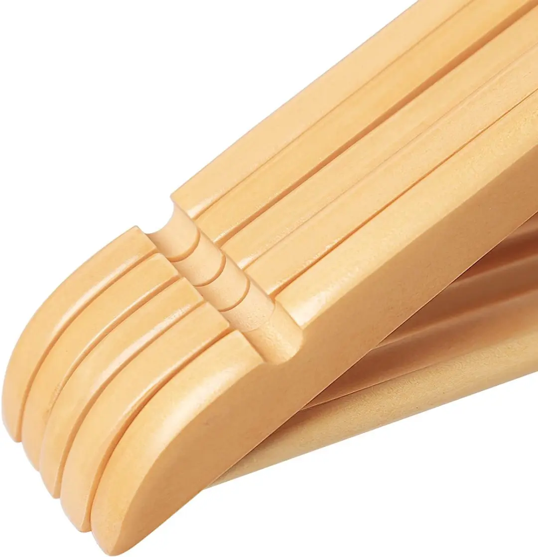 Songmics Houten Kledinghanger - 20 Stuks - Natuur - afbeelding 5 van 6