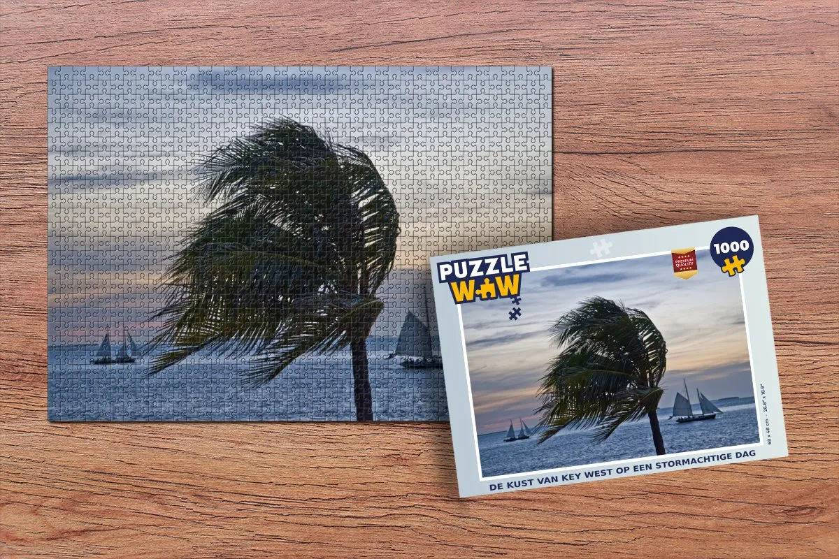 PuzzleWow Legpuzzel De kust van Key West - 1000 Stuks - Multicolor