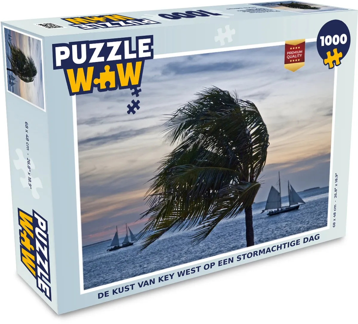 PuzzleWow Legpuzzel De kust van Key West - 1000 Stuks - Multicolor
