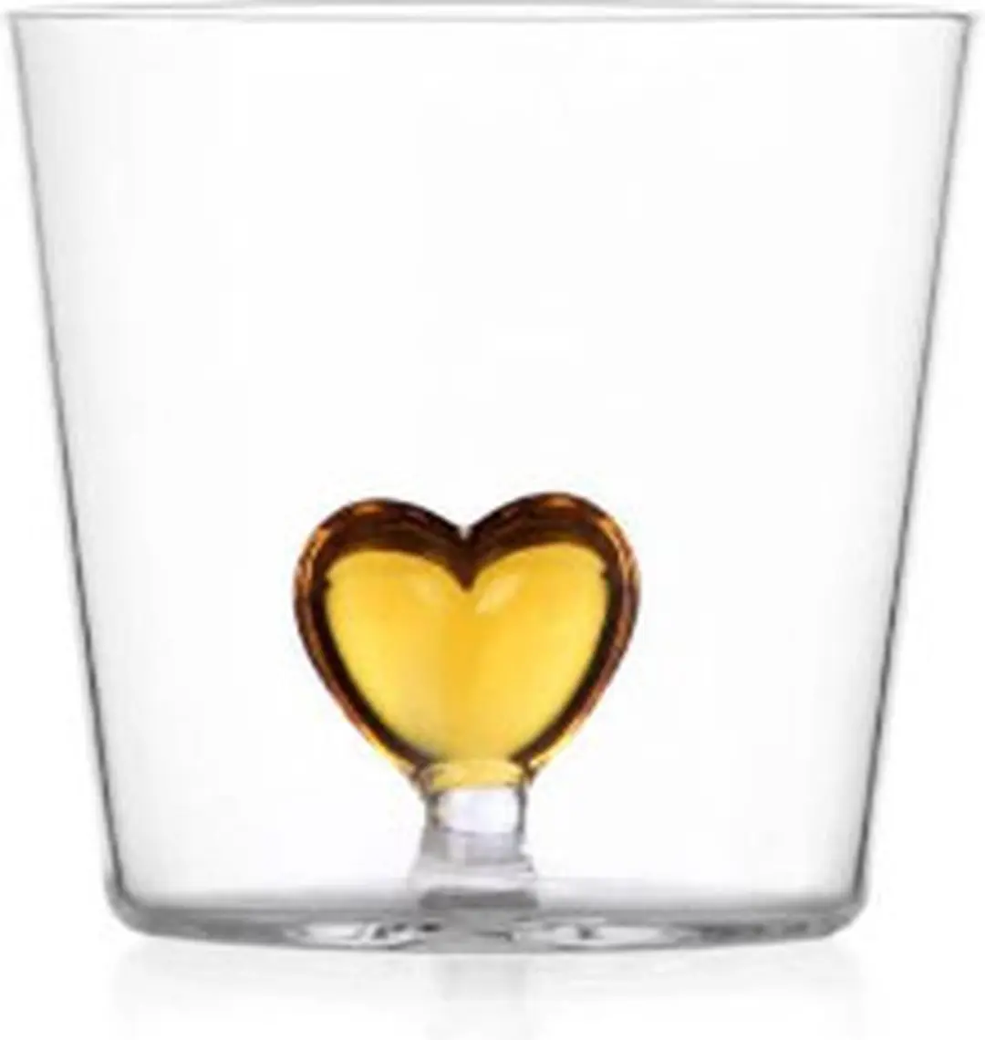 Ichendorf Milano Waterglas Cuore Geel Hart