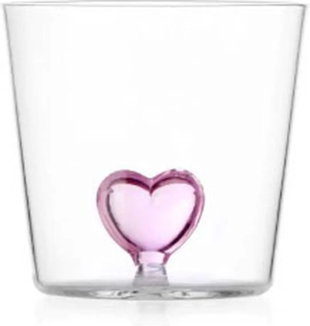 Ichendorf Milano Waterglas Cuore Roze Hart