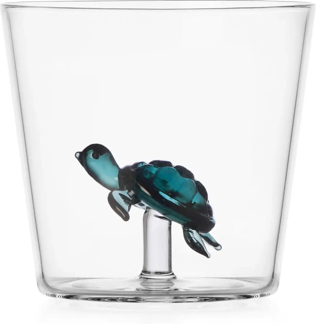 Ichendorf Milano Waterglas Marine Garden Schildpad Blauw