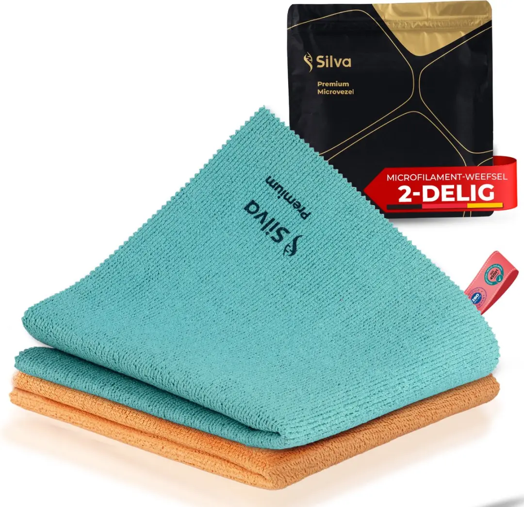 Silva Microvezeldoekjes - Schoonmaakdoekjes 38x35 - Vaatdoek - 2 stuks