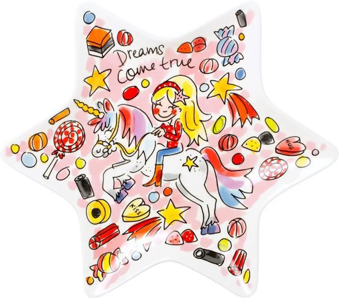 Blond Amsterdam Unicorn 3D Bord