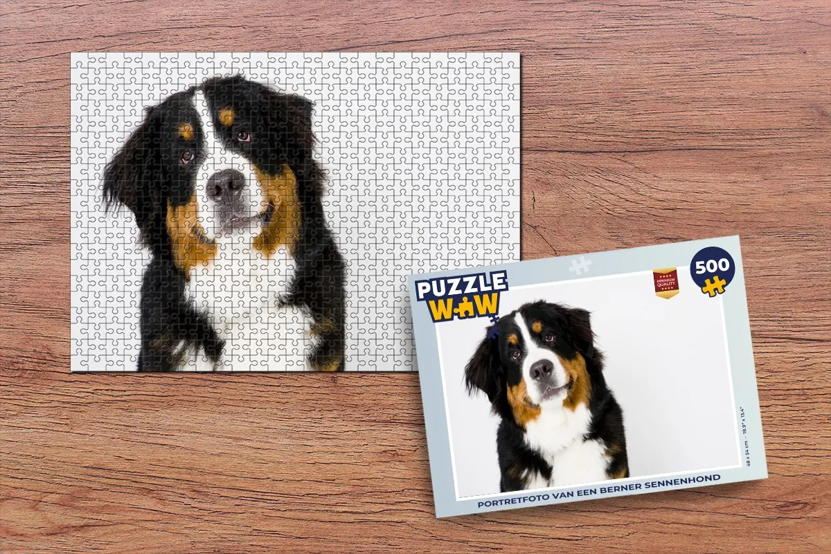 PuzzleWow Berner Sennenhond Legpuzzel 500 Stuks - Multicolor
