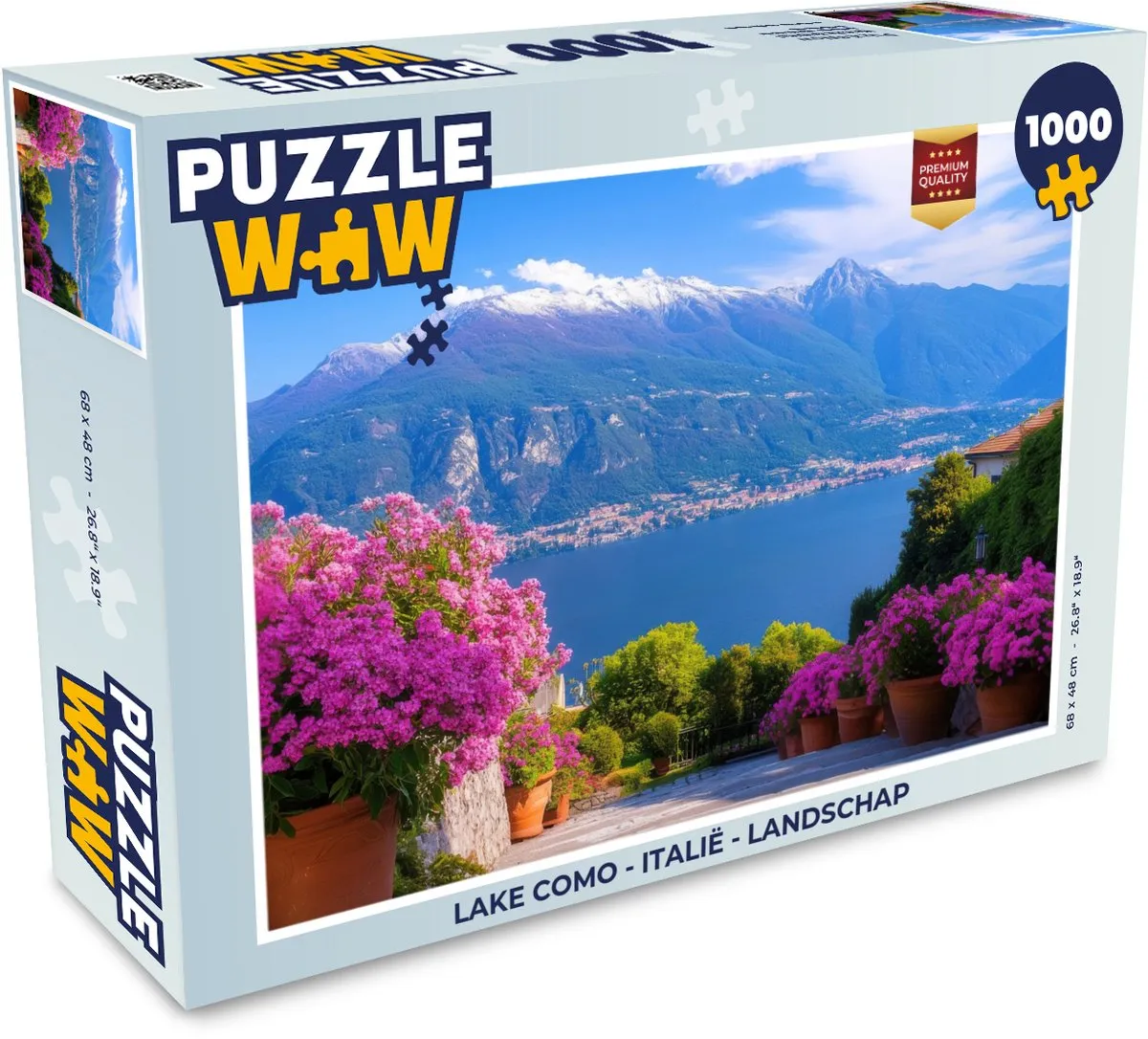 PuzzleWow Lake Como Legpuzzel 1000 Stuks - Landschap