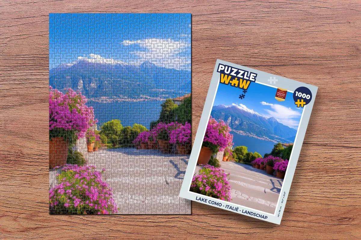 PuzzleWow Lake Como Legpuzzel 1000 Stuks - Landschap