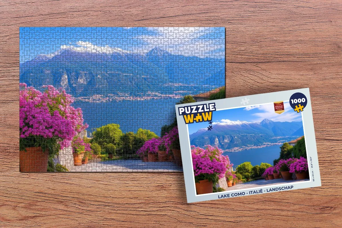 PuzzleWow Lake Como Legpuzzel 1000 Stuks - Landschap
