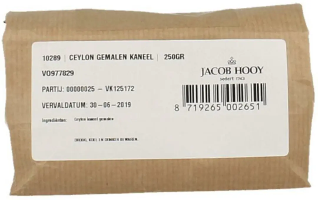 Jacob Hooy Kaneel Ceylon Gemalen 250g