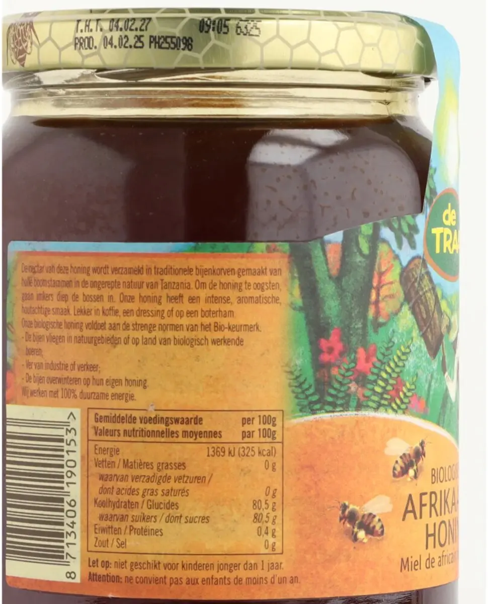 De Traay Afrikaanse Honing Bio 900g - afbeelding 4 van 6