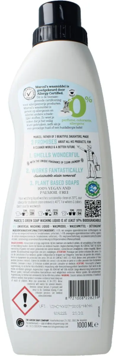 Marcel's Green Soap Wasmiddel Universeel 1L - afbeelding 3 van 4