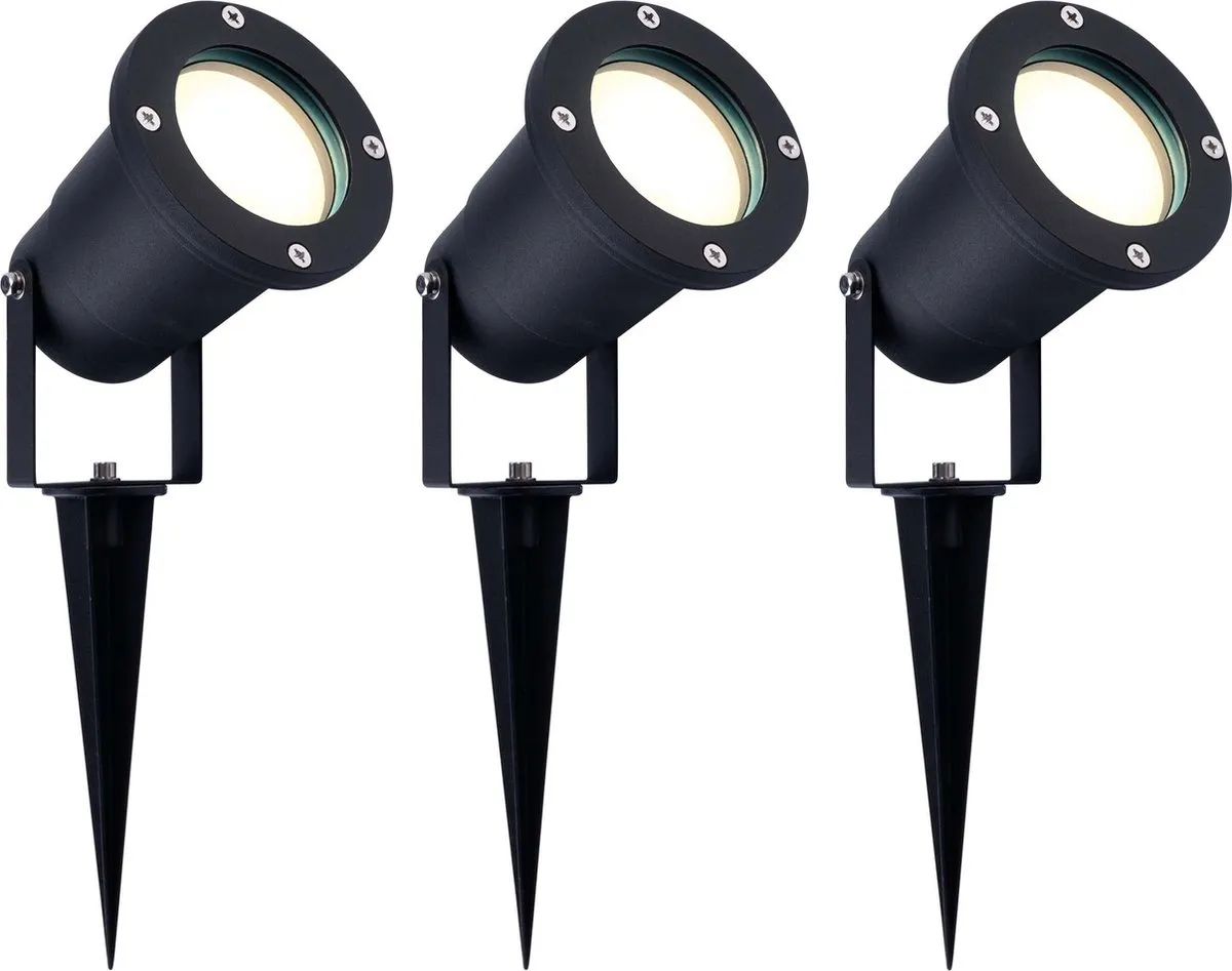 LEDVION 3x LED Prikspots IP65 5W 4000K