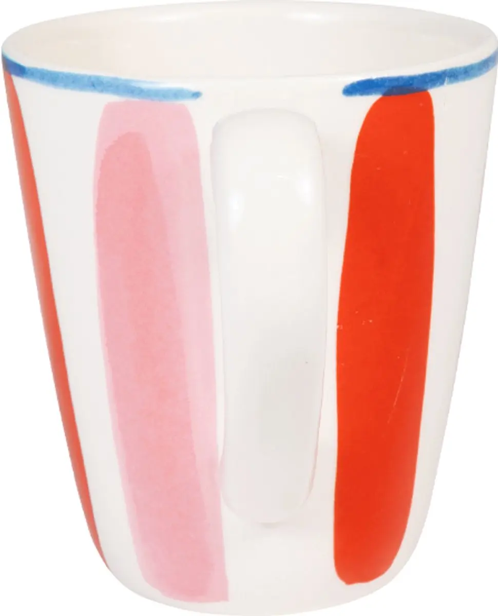 Blond Amsterdam, Even Bijkletsen Everyday Stripes: beker 0,35l roze/rood