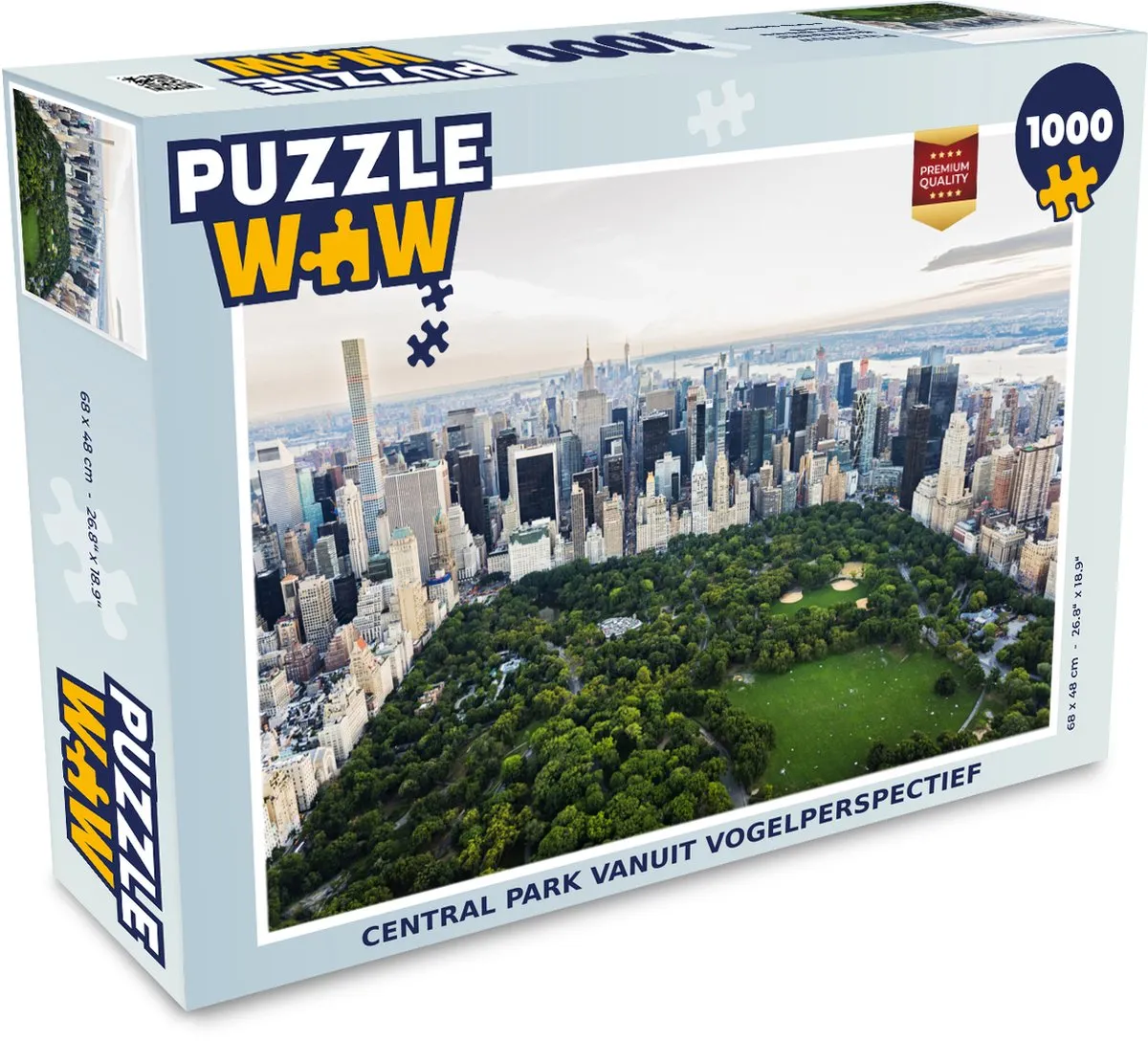 PuzzleWow New York Central Park Legpuzzel 1000 Stuks - Multicolor