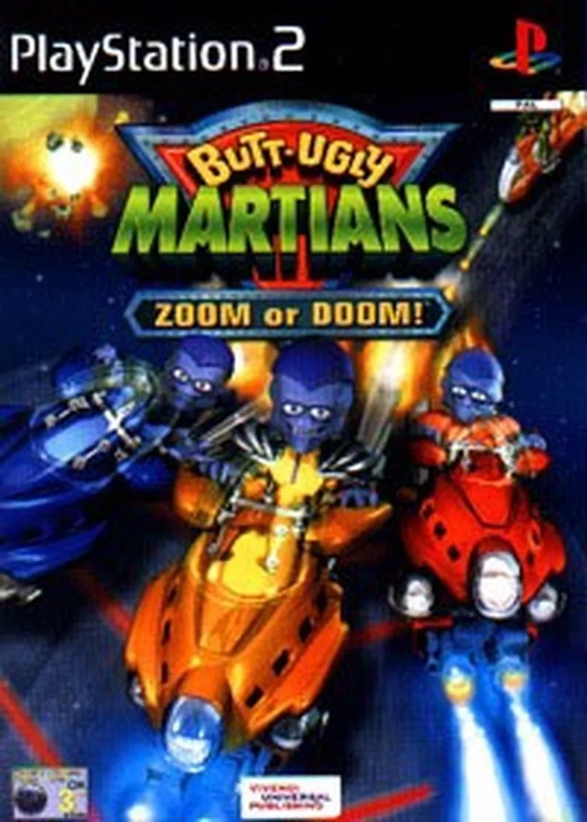Sony PlayStation Butt Ugly Martians Zoom or Doom - 2 Spelers