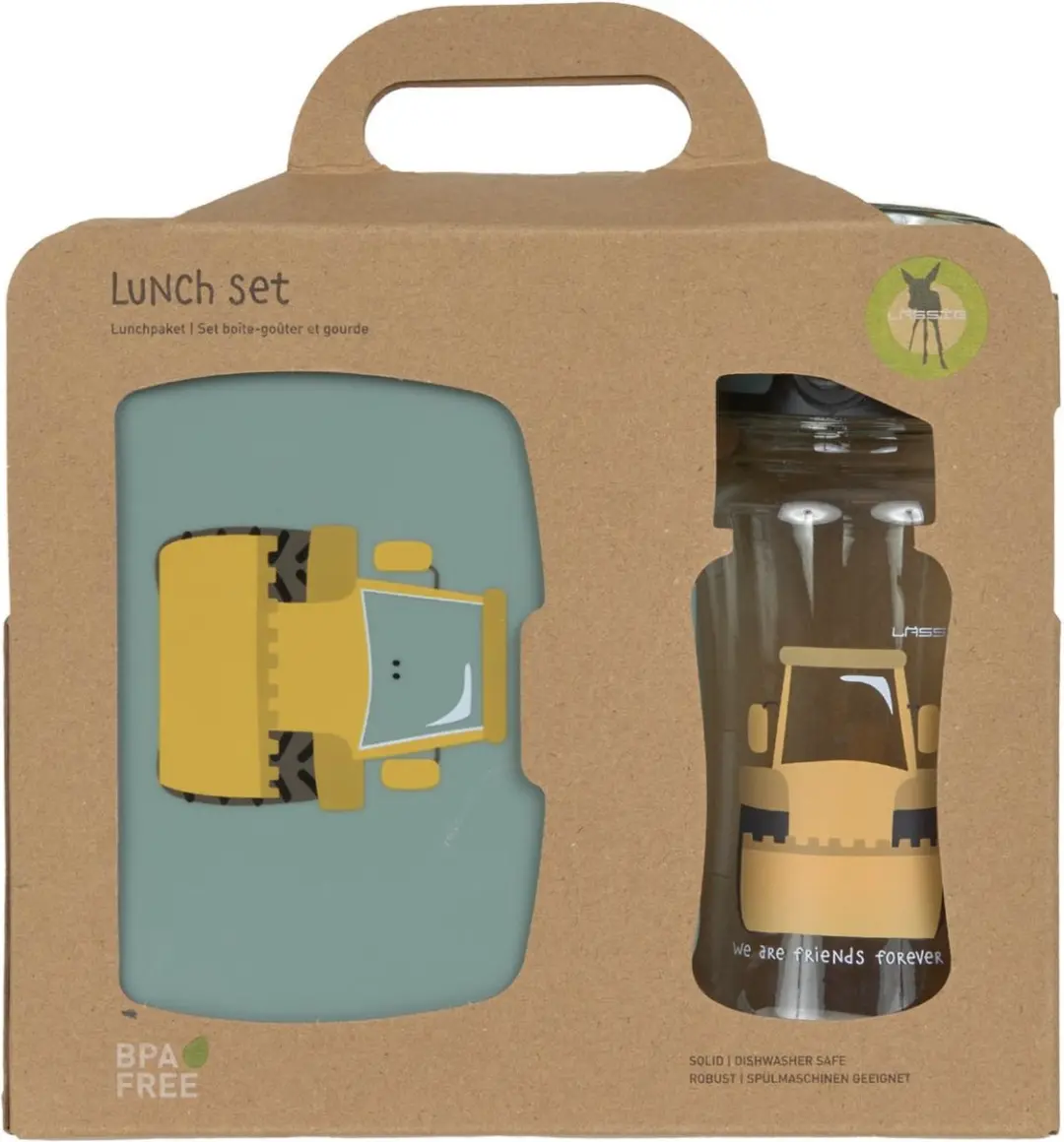 Lässig Tiny Drivers Excavator Lunchset - 0,46L - 2-delig