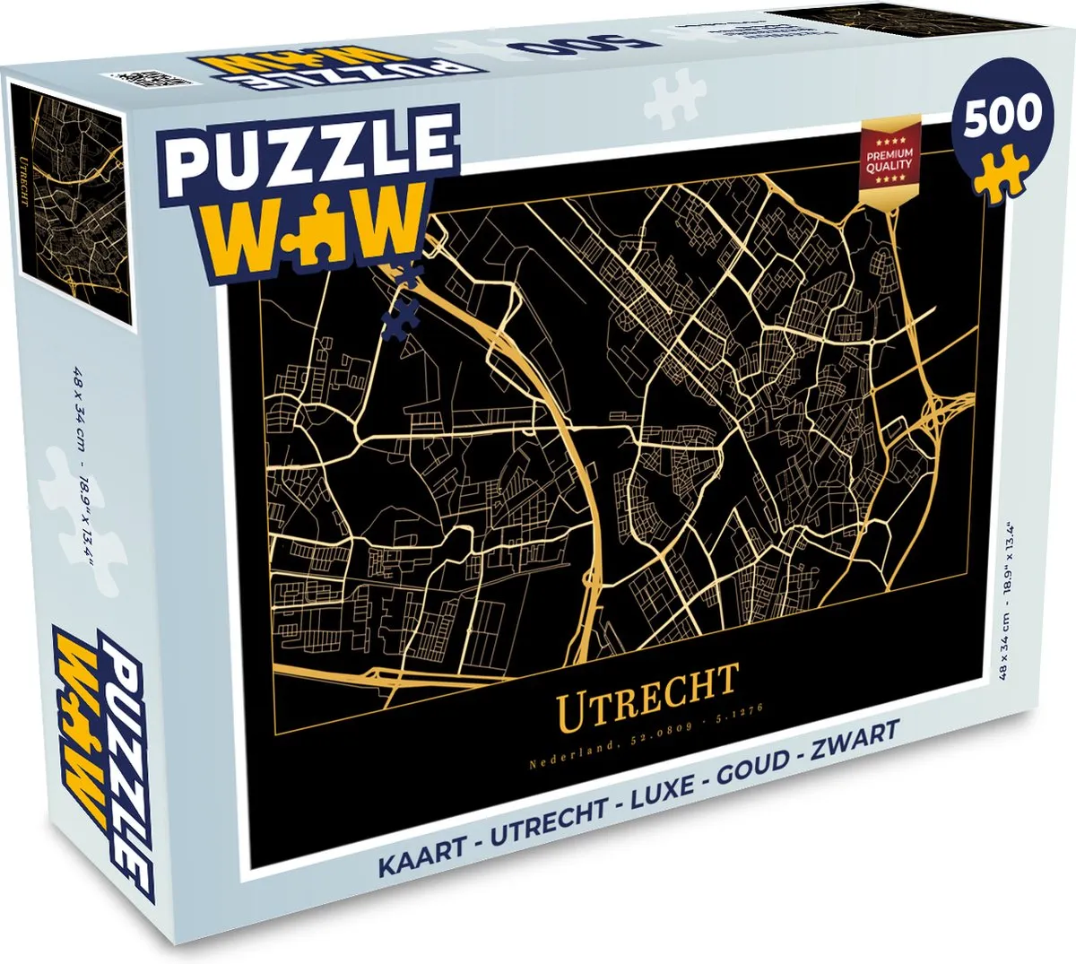 PuzzleWow Utrecht Legpuzzel 500 Stuks - Multicolor