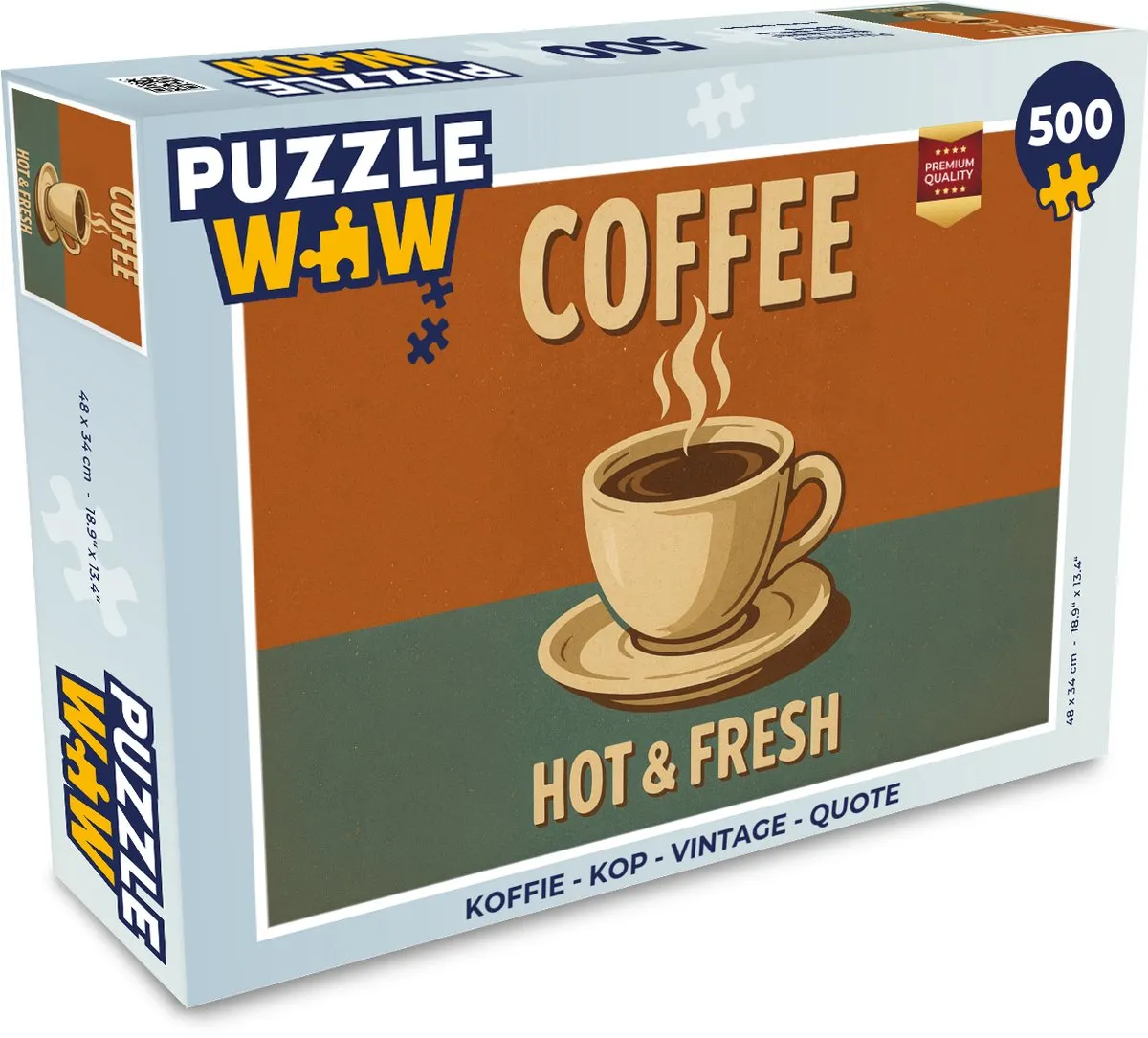 PuzzleWow Vintage Koffie Legpuzzel 500 Stuks - MPN 8721373928068