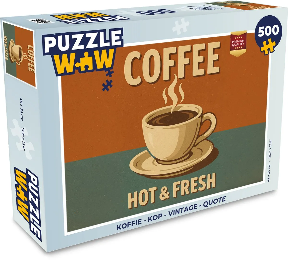 PuzzleWow Vintage Koffie Legpuzzel 500 Stuks - MPN 8721373928068