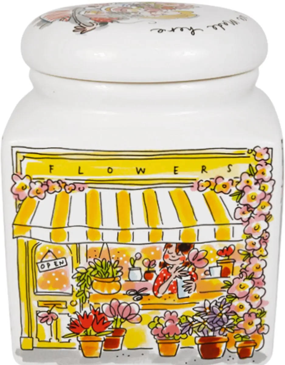 Blond Amsterdam, Even Bijkletsen: storage jar shop 16x20 cm