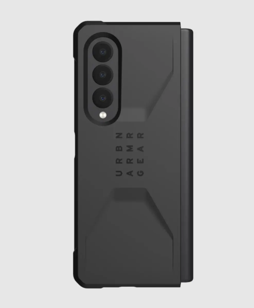 Urban Armor Gear Civilian Backcover - Samsung Galaxy Z Fold3 5G - Zwart - afbeelding 2 van 6