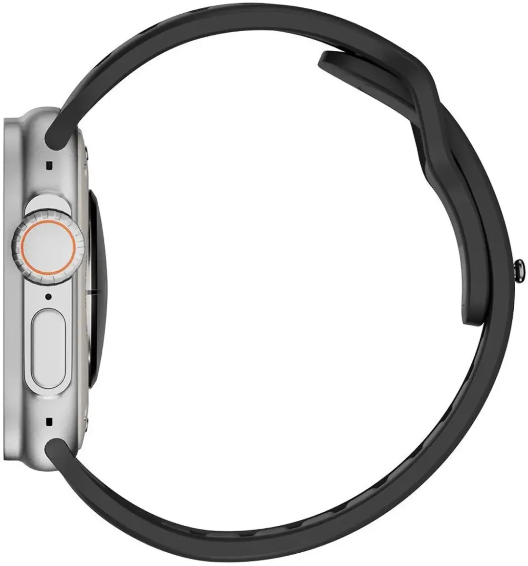 KeyBudz Journey FKM Horlogeband Apple Watch 44-49mm - Zwart - afbeelding 4 van 6
