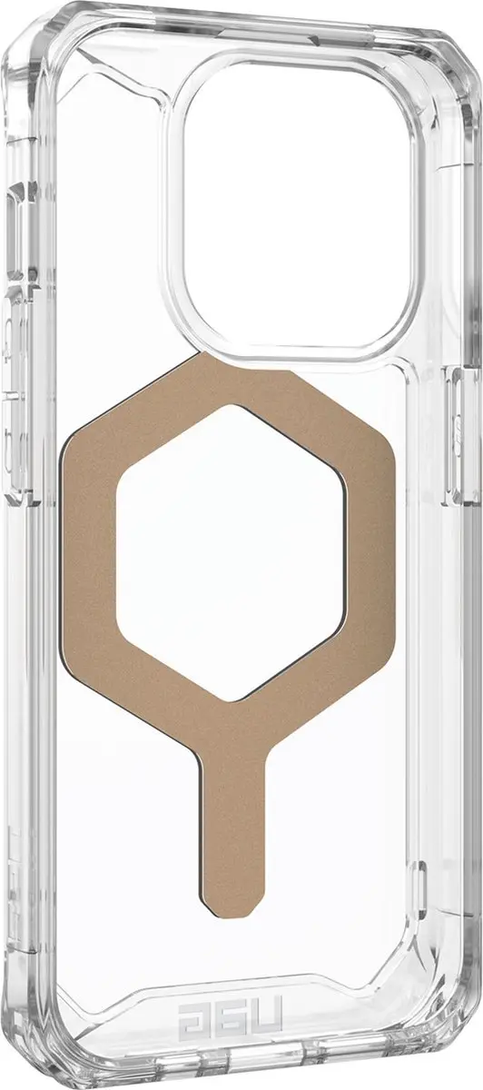 Urban Armor Gear Plyo Mag Hoesje iPhone 15 Pro - Transparant/Goud - 114286114381 - afbeelding 3 van 6