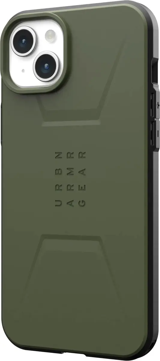 Urban Armor Gear Civilian Mag iPhone 15 Plus Hoesje - 114306117272 - Olijfgroen - afbeelding 6 van 6