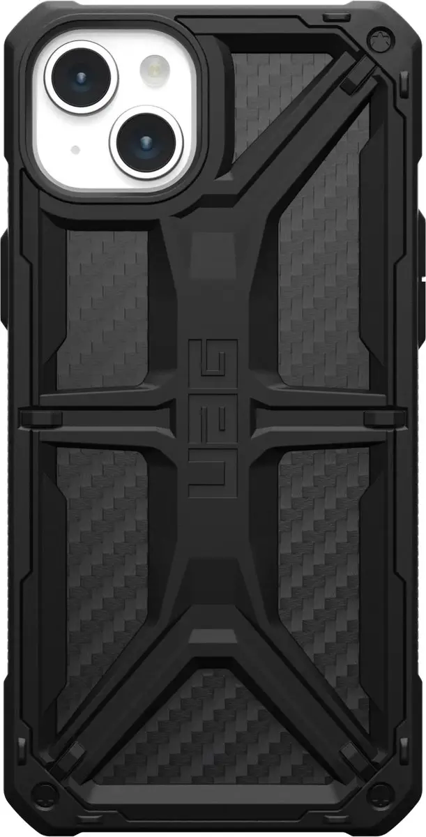 Urban Armor Gear Monarch Hoesje iPhone 15 Plus - Carbon Zwart - 114309114242 - afbeelding 2 van 6