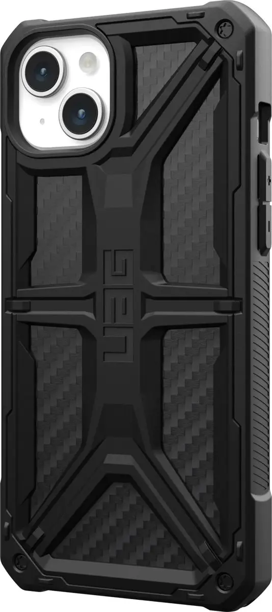 Urban Armor Gear Monarch Hoesje iPhone 15 Plus - Carbon Zwart - 114309114242 - afbeelding 6 van 6
