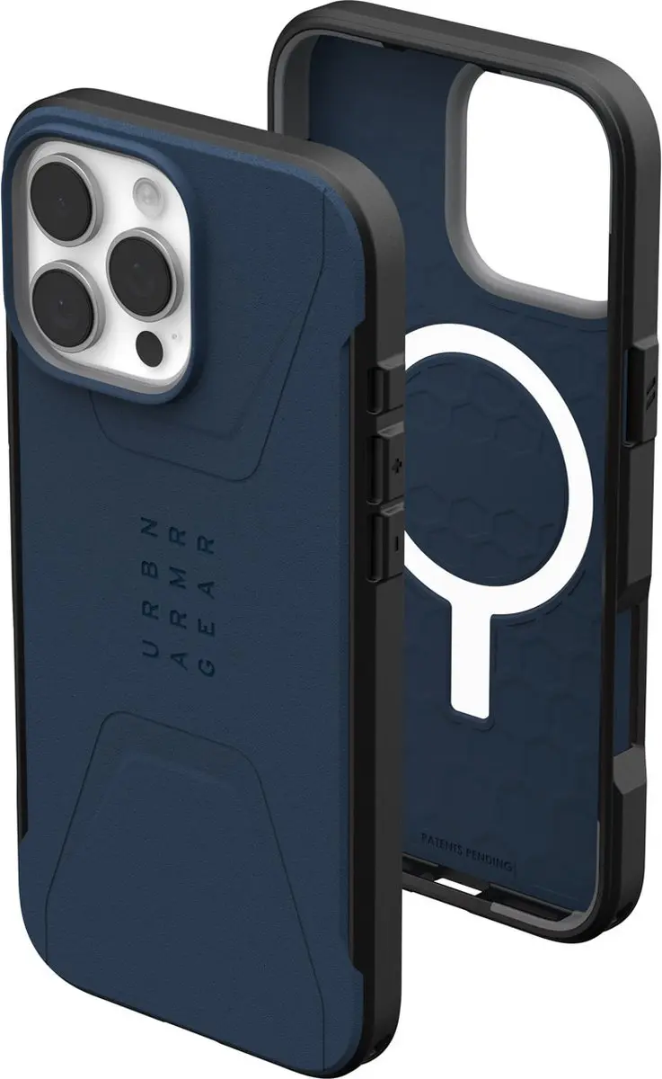 Urban Armor Gear Civilian Mag Hoesje 114445115555 - iPhone 16 Pro Max - Blauw - afbeelding 6 van 6