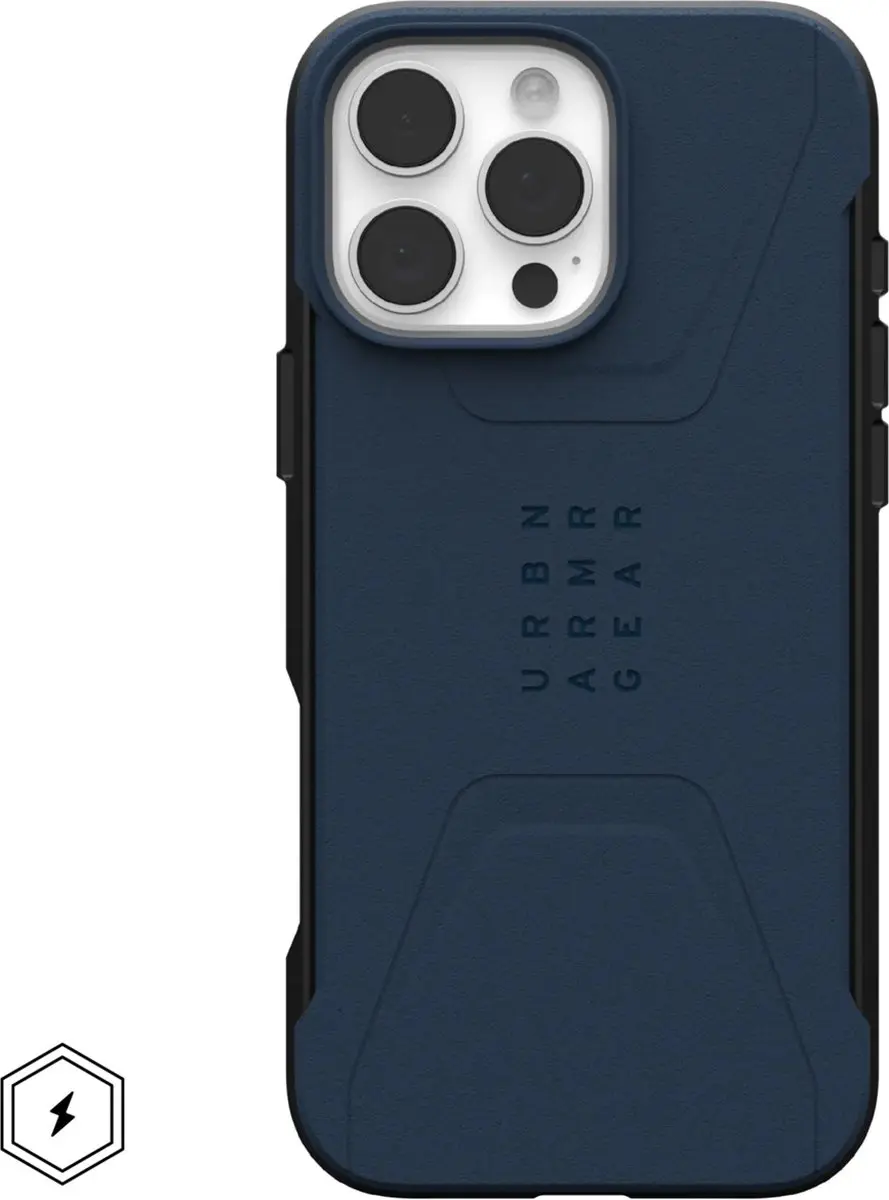 Urban Armor Gear Civilian Mag Hoesje 114445115555 - iPhone 16 Pro Max - Blauw - afbeelding 2 van 6